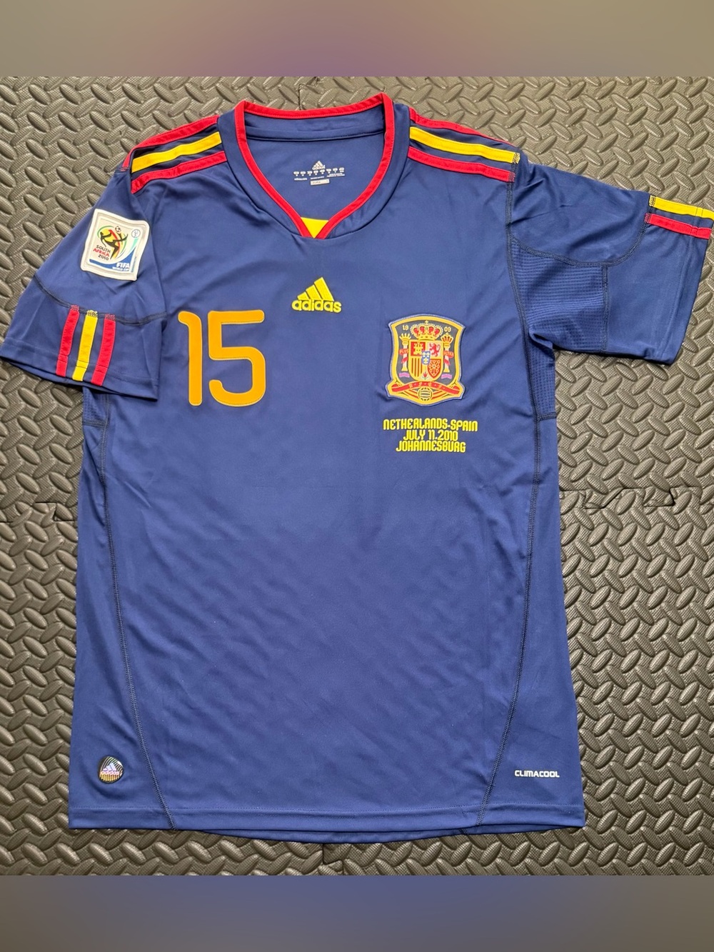Sergio Ramos Spain Away Retro Jersey 2010 Worldcup #15 Vintage Style